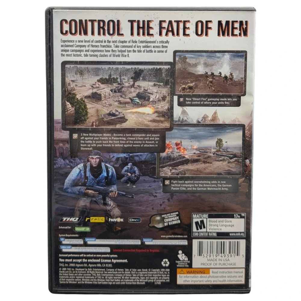 Company of Heroes Tales of‎ Valor PC DVD Windows Game Relic THQ